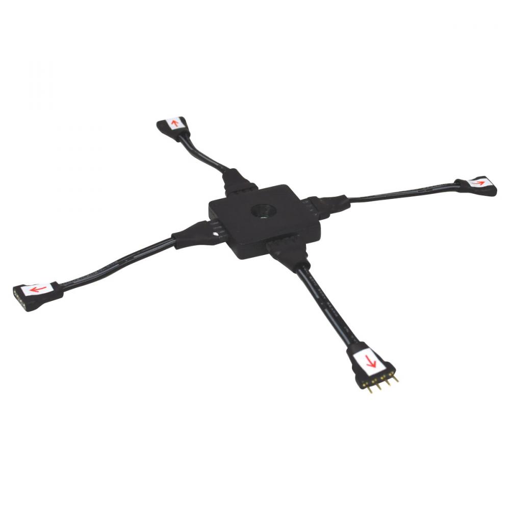 "X" Splitter Cable for Standard & Side-Lit Tape Light, Black