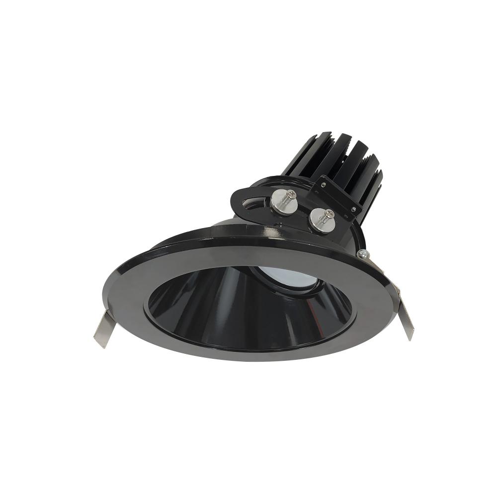 6" Sapphire III Round Adjustable Reflector, 4500lm, 3000K, Flood Optic, Black Reflector/Black