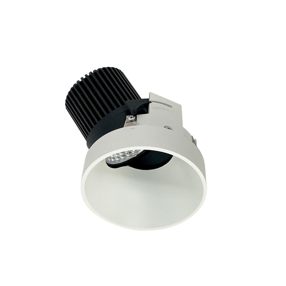 4" Iolite LED Round Trimless Adjustable Slot, 1000lm / 14W, 3000K, White Finish