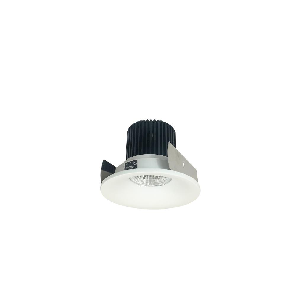 2" Iolite LED Round Bullnose, 1000lm / 14W, 3000K, Matte Powder White Finish