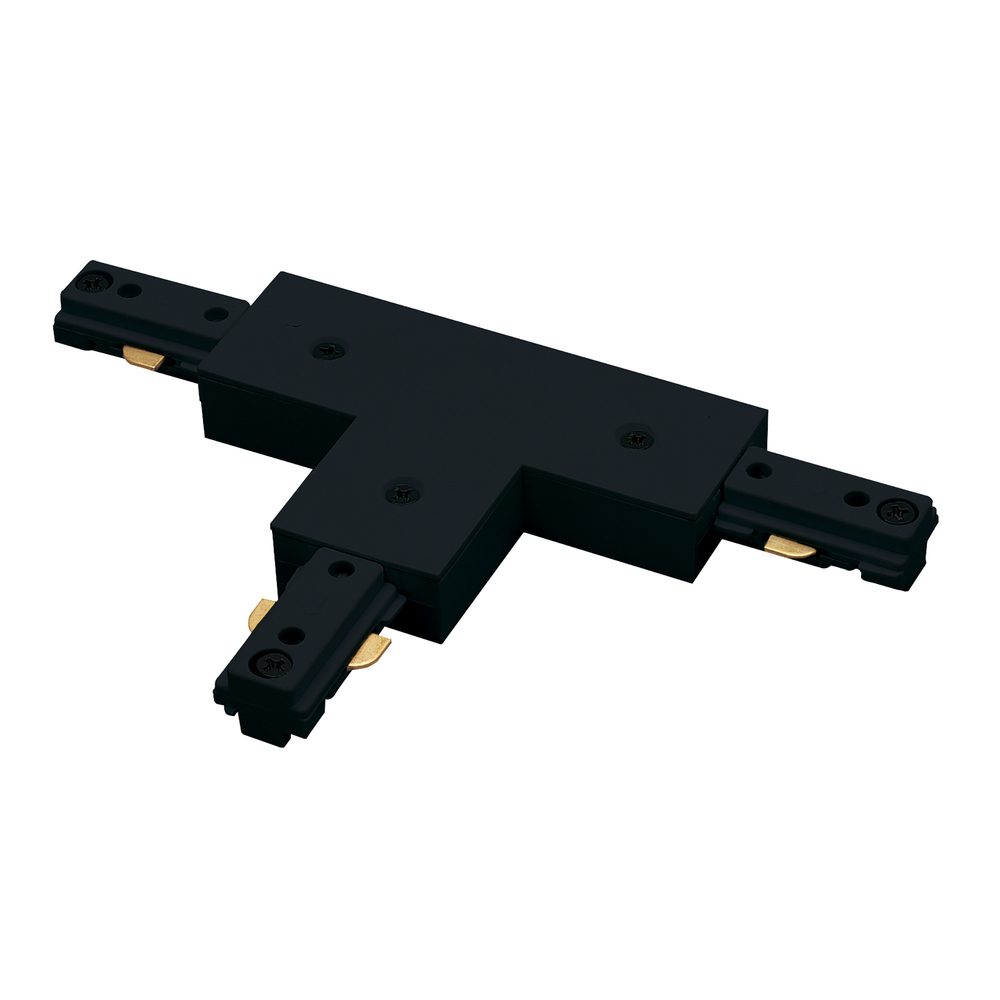T-Connector for One-Circuit Track (Left Polarity), Black Finish