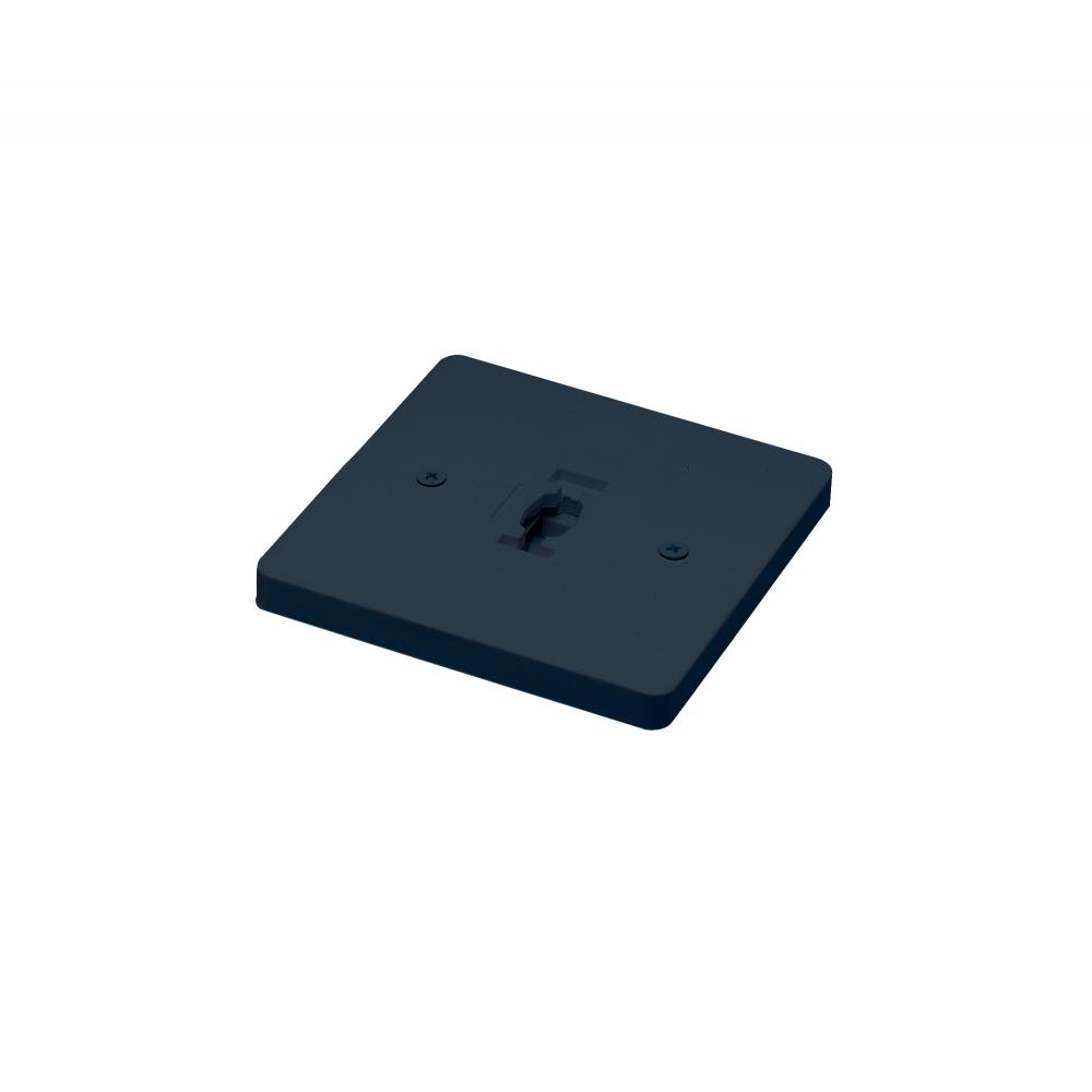 Square Monopoint Canopy for Line Voltage Track Heads, Black Finish