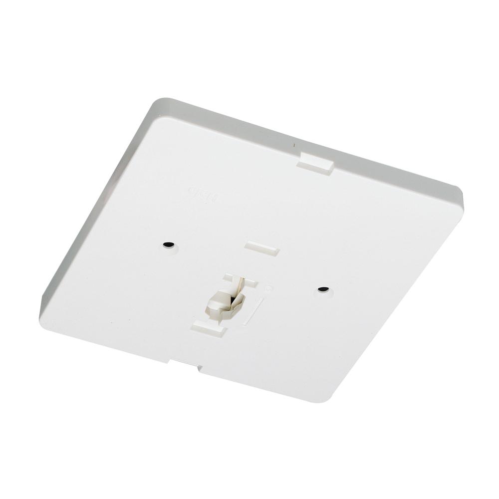 Square Monopoint Canopy for Low Voltage Track Head, White Finish