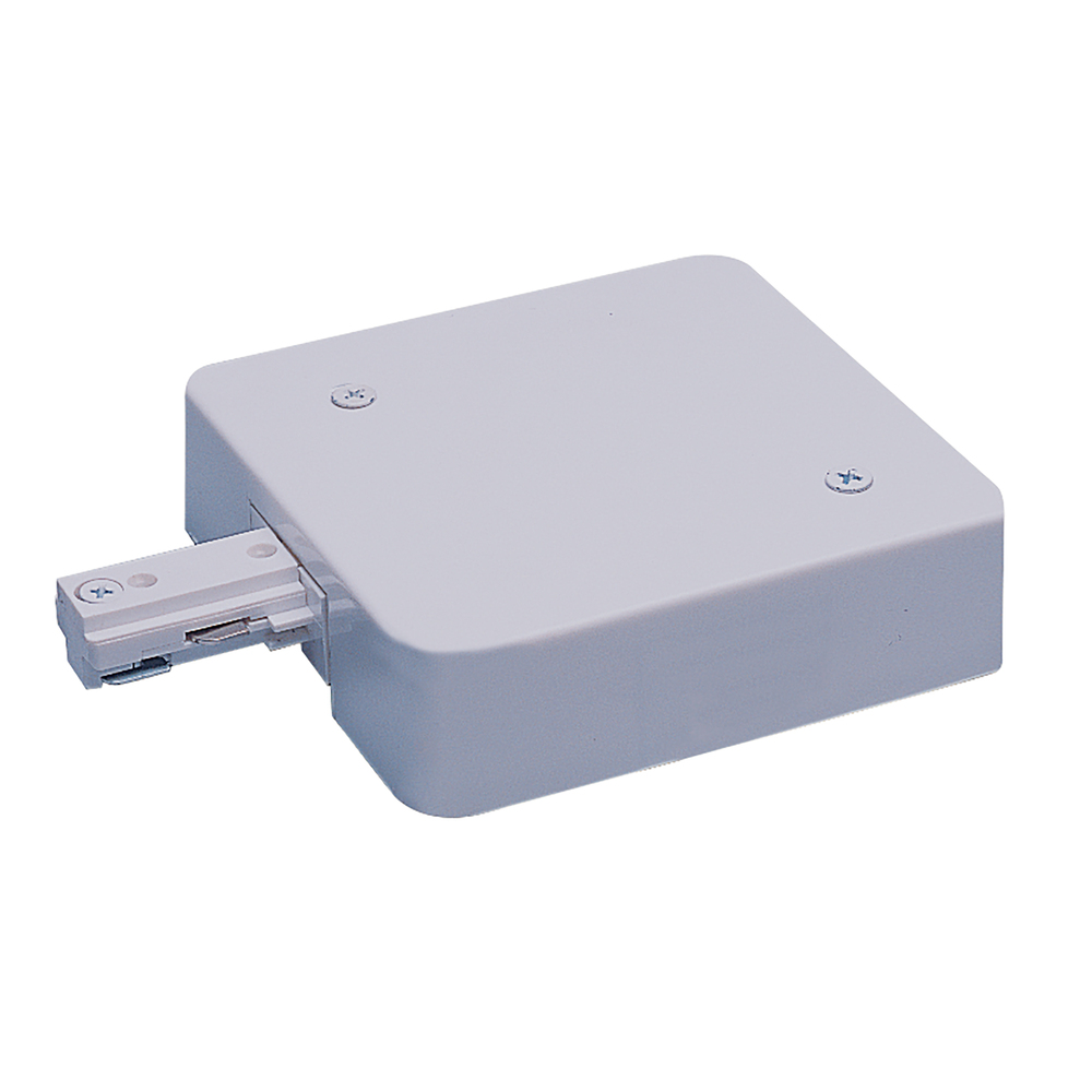 Live End Feed w/ Current Limiter, 12 Amps, One-Circuit Track, Silver Finish