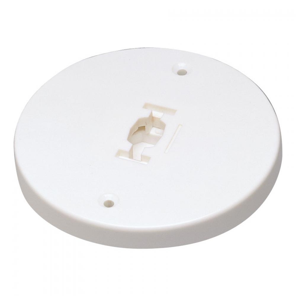 Round Monopoint Canopy for Line Voltage Track Heads, White Finish