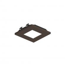 Nora NAPT-3SPHBZ/FL - 3" Apollo Square Flangeless Pinhole Trim with Frosted Lens, Bronze Finish