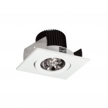 Nora NIOB-2SG30QMPW - 2" Iolite LED Square Adjustable Gimbal, 10-Degree Optic, 850lm / 12W, 3000K, Matte Powder White