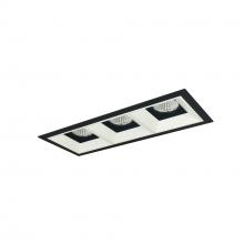Nora NMIOT-13-B-FFF-40X-10-BMPW - Iolite MLS 3-Head Trim Kit, Black Flange, 4000K, 1000lm, Black/MPW Fixed Downlt. Trims