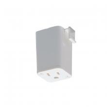 Nora NT-327W - Outlet Adapter for H-Style Track Systems, White Finish