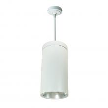 Nora NYLS3-6P1L440FP01DDW - 6" Sapphire III Pendant Mount White Cylinder, Diffused Clear Reflector/Diffused Clear Flange,