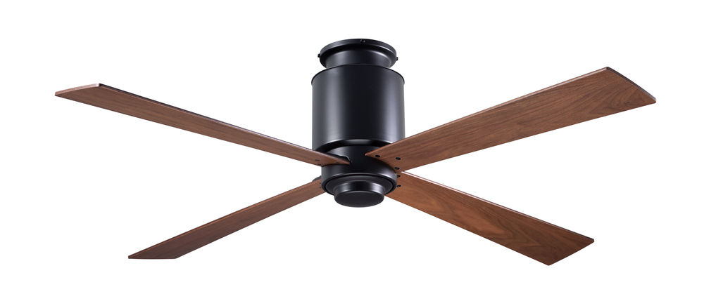 Lapa Flush Fan; Dark Bronze Finish; 50" Mahogany Blades; No Light; Fan Speed and LT Control