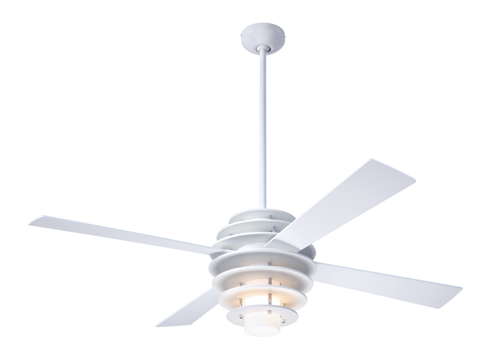 Stella Fan; White/Gloss White Finish; 52" Maple Blades; 17W LED; Fan Speed and Light Control