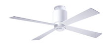 Modern Fan Co. LAP-FM-GW-50-BK-NL-002 - Lapa Flush Fan; Gloss White Finish; 50" Black Blades; No Light; Fan Speed and Light Control (3-w