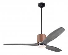Modern Fan Co. LLX-DBTA-54-GY-271-WC - LeatherLuxe DC Fan; Dark Bronze Finish with Tan Leather; 54" Graywash Blades; 17W LED