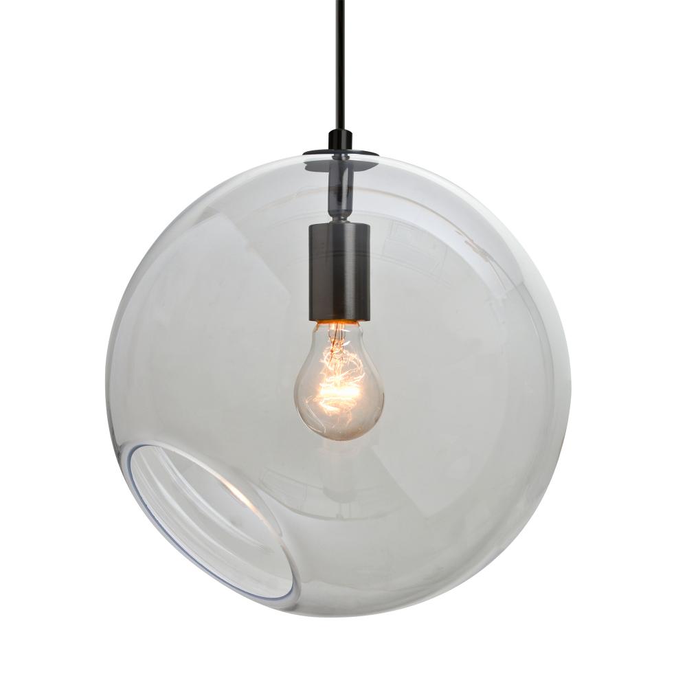 Besa, Maestro 12 Cord Pendant, Clear, Black Finish, 1x60W Medium base