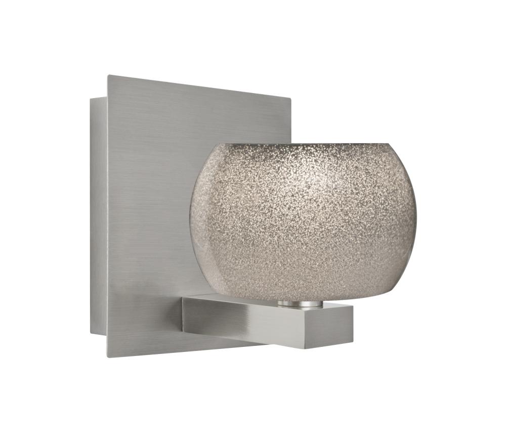 Besa, Keno Vanity, Smoke Sand, Satin Nickel Finish, 1x60W G9 Base