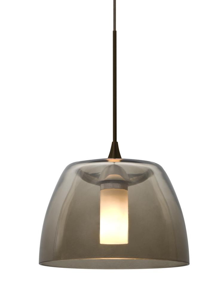 Besa Spur Cord Pendant, Smoke, Bronze Finish, 1xMAX GY6.35 Base