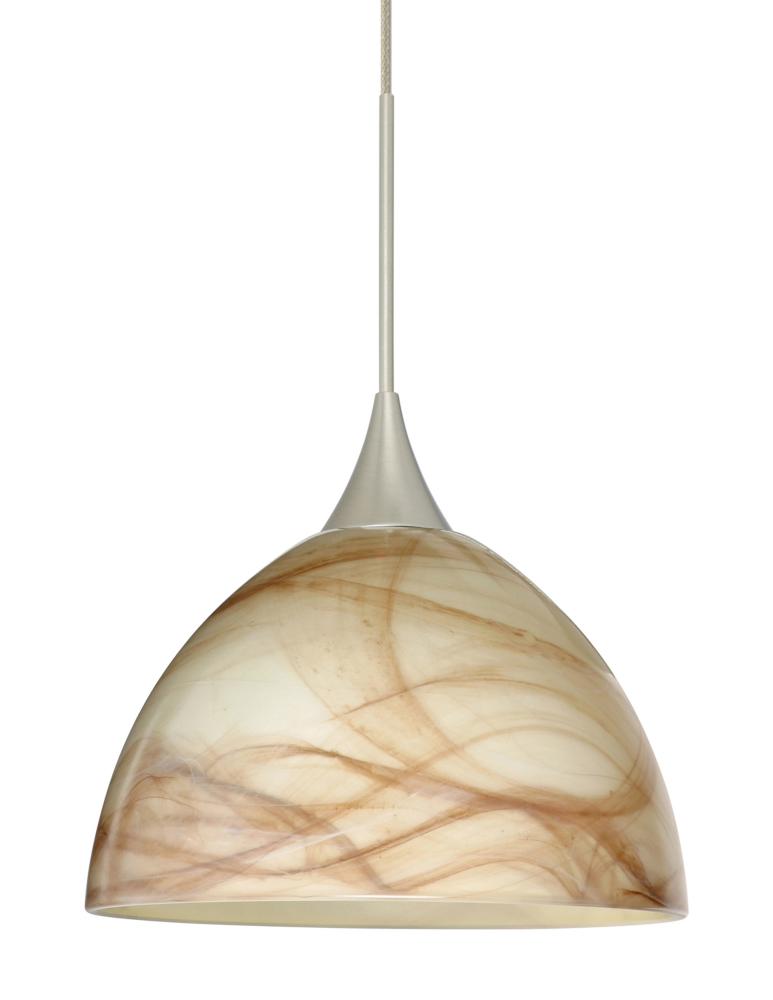 Besa Pendant Brella Satin Nickel Mocha 1x50W MAX GY6.35 Base