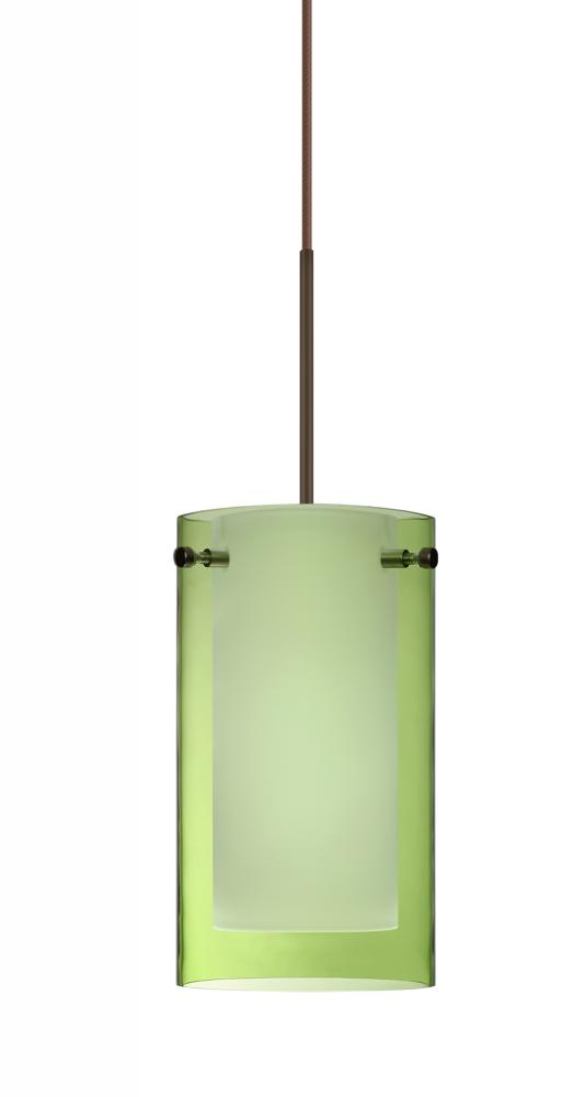 Besa Pendant Pahu 4 Bronze Transparent Olive/Opal 1x35W MAX GY6.35 Base