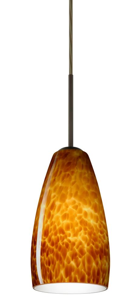 Besa Chrissy Pendant For Multiport Canopy Bronze Amber Cloud 1x50W E12 base