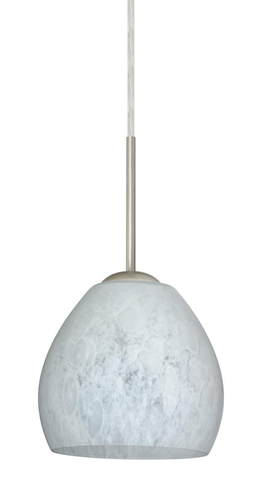 Besa Bolla Pendant For Multiport Canopy Satin Nickel Carrera 1x50W E12 base