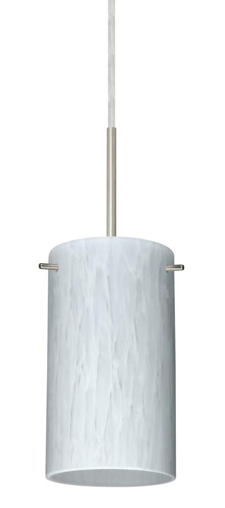 Besa Stilo 7 Pendant For Multiport Canopy Satin Nickel Carrera 1x50W E12 base