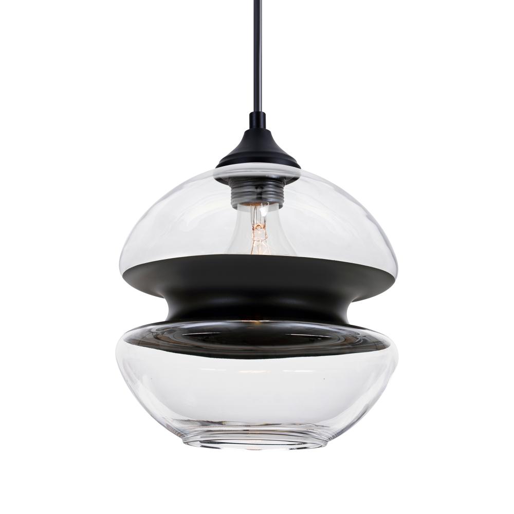 Besa, Hula 8 Outdoor Pendant, Clear/Black Finish, , Black Finish, 1xE26 Base