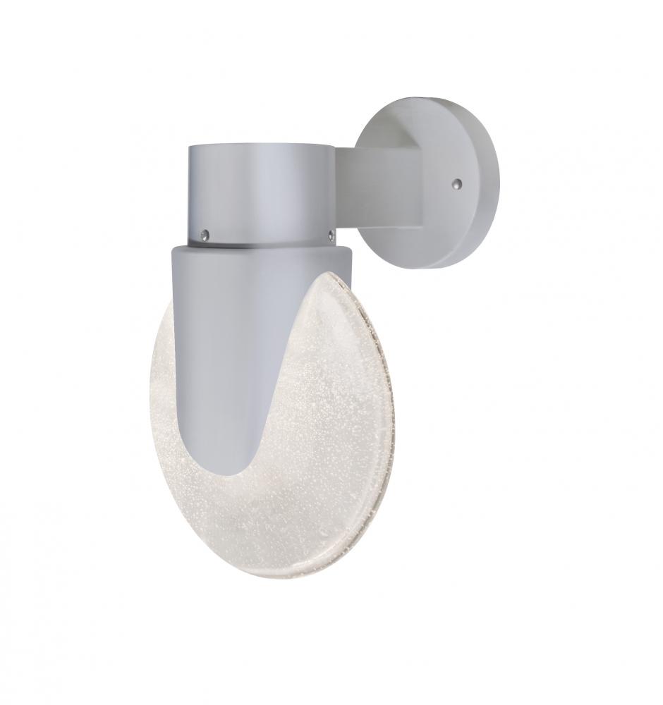 Besa, Prada Outdoor Sconce, Silver/Bubble, Silver Finish, 1x60W Medium Base