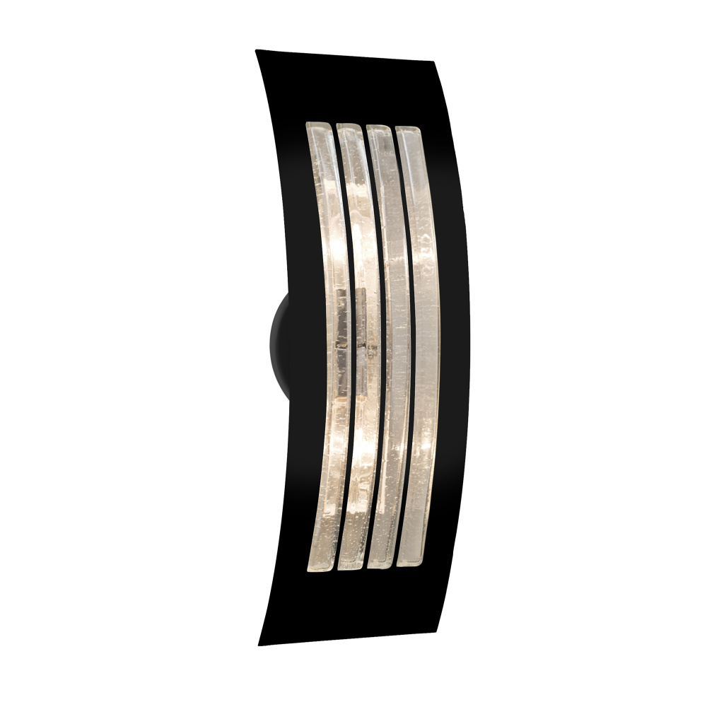 Besa, Sail Wall Sconce, Bubble, Black Finish, 2x8W LED Filament