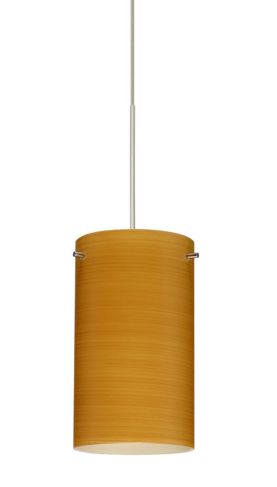 Besa Stilo 7 Pendant for Multiport Canopy Satin Nickel Oak 1x50W MAX GY6.35 Base