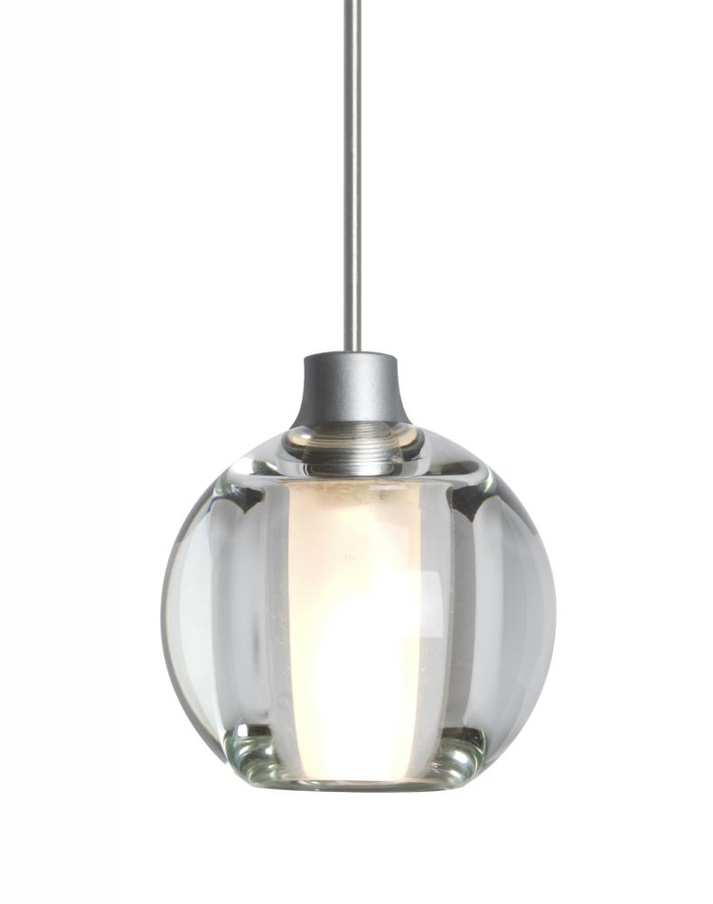 Besa, Boca 5 Cord Pendant For Multiport Canopies, Clear, Satin Nickel Finish, 1x35W MAX GY6.35 Base