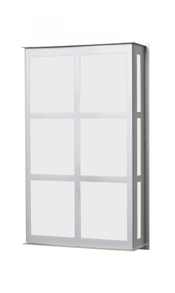 Besa Outdoor Bree 16 Brushed Aluminum White Acrylic 2x9W LED