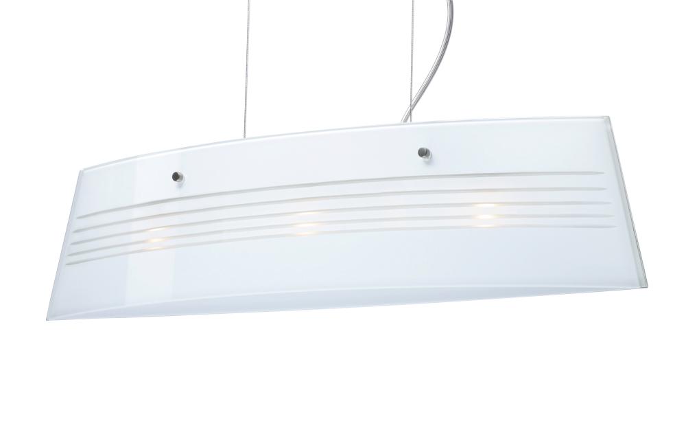 Besa Pendant Silhouette 28 Satin Nickel Opal Cut 3x40W G9