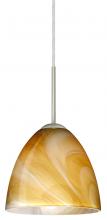 Besa Lighting 1JT-4470HN-LED-SN - Besa Vila LED Pendant Honey Satin Nickel 1x9W LED
