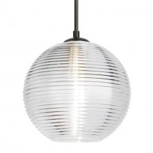 Besa Lighting 1JT-461600-BK - Besa Kristall 8 Pendant Black Clear 1x75W Medium Base