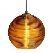 Besa Lighting 1JT-461682-BK - Besa Kristall 8 Pendant Black Amber 1x75W Medium Base