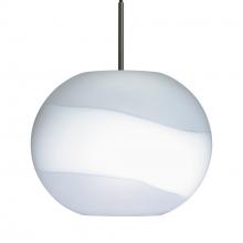 Besa Lighting 1JT-477699-BK - Besa Pendant Luna Black Opal Frost 1x100W Medium Base