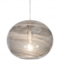 Besa Lighting 1JT-GENOSM-SN - Besa, Geno Cord Pendant, Vapor Smoke, Satin Nickel Finish, 1x60W Medium Base