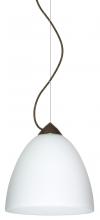 Besa Lighting 1KX-447007-LED-BR - Besa Vila Cable Pendant Bronze Opal Matte 1x9W LED