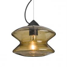 Besa Lighting 1KX-ZENLT-BK - Besa, Zen Cable Pendant, Latte Bubble, Black Finish, 1x60W Medium Base