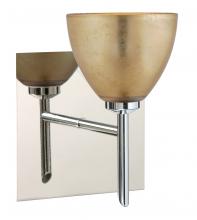 Besa Lighting 1SW-1758GF-CR-SQ - Besa Divi Wall With SQ Canopy 1SW Gold Foil Chrome 1x40W G9