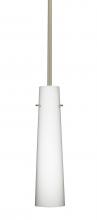 Besa Lighting 1TT-567407-HAL-SN - Besa Camino Stem Pendant Satin Nickel Opal Matte 1x40W Halogen