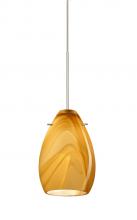 Besa Lighting 1XC-1713HN-LED-SN - Besa Pendant Pera 6 Satin Nickel Honey 1x5W LED