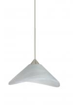 Besa Lighting 1XC-191352-SN - Besa Pendant Hoppi Satin Nickel Marble 1x50W MAX GY6.35 Base