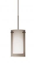 Besa Lighting 1XC-S44007-BR - Besa Pendant Pahu 4 Bronze Transparent Smoke/Opal 1xMAX GY6.35 Base