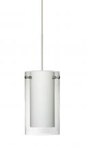 Besa Lighting 1XT-C44007-SN - Besa Pendant Pahu 4 Satin Nickel Clear/Opal 1x35W MAX GY6.35 Base
