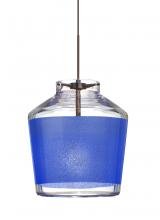Besa Lighting 1XT-PIC6BL-BR - Besa Pendant Pica 6 Bronze Blue Sand 1x50W MAX GY6.35 Base