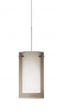Besa Lighting 1XT-S44007-SN - Besa Pendant Pahu 4 Satin Nickel Transparent Smoke/Opal 1x35W MAX GY6.35 Base