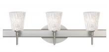 Besa Lighting 3SW-5125GL-SN - Besa Wall Nico 4 Satin Nickel Glitter Stone 3x40W G9
