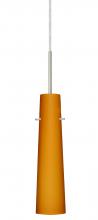 Besa Lighting B-567480-SN - Besa Camino Pendant For Multiport Canopy Satin Nickel Amber Matte 1x40W E12 base